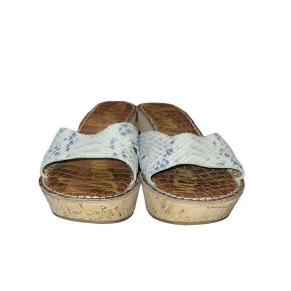 Sam Edelman Women's Leather Snakeskin Reid Slide Wedge Heel Mule Sandal 8.5 - Picture 5 of 10